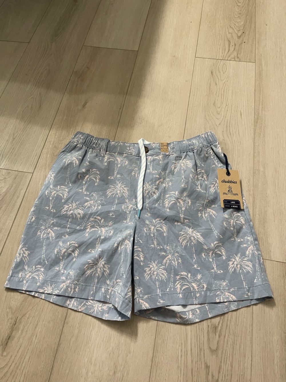 chubbies Light Blue Palm Tree Print